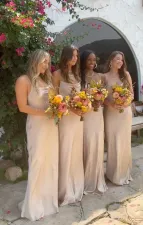 Tuscany Maxi Slip Dress ~ Champagne Luxe Satin(XXS)