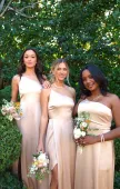 Shannon One Shoulder Dress ~ Champagne Luxe Satin(XXS)