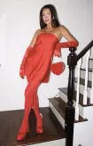 Taylor Tube Mini Dress ~ Red Luxe Satin(XS)