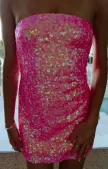 On My Way Dress ~ Pink Sequins(XS)