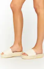 Matisse Seashell Platform Slides ~ Natural(6)