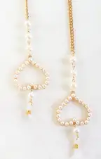Sweetheart Sunglasses Chain ~ Pearl/Gold(OS)