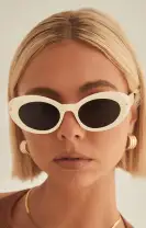 Banbé Eyewear The Rocha Sunglasses ~ Cream Ink(OS)