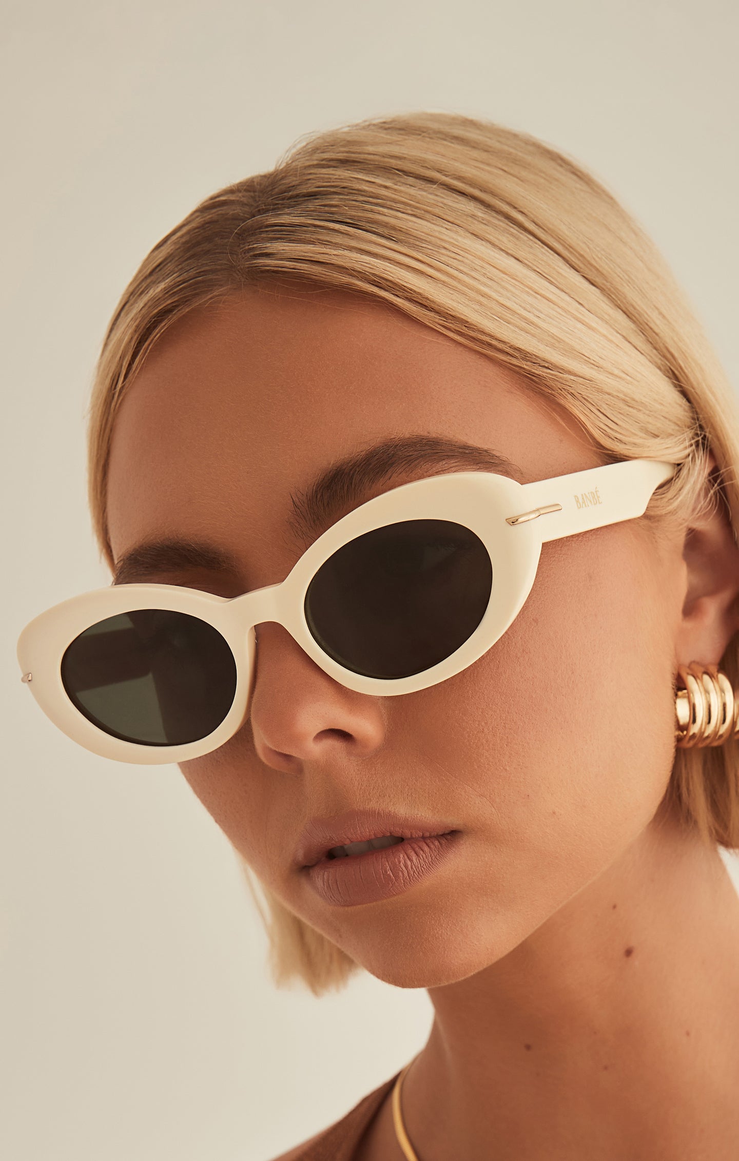 Banbé Eyewear The Rocha Sunglasses ~ Cream Ink