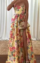 Juliet Maxi Dress ~ Mimosa Floral Taffeta(XS)