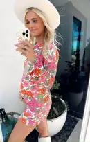 Charlie Collar Dress ~ Carnaby Floral Knit(XS)