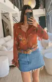 Carmela Top ~ Garden Harvest(XS)