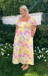 Smitten Midi Dress ~ Blooming Tulips(XS)
