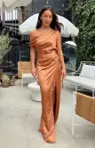 Jodie Dress ~ Copper Luxe Satin(XXS)
