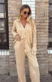 Everywhere Pants ~ Gold Pleat(XS)