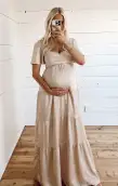 Nicole Maxi Dress ~ Champagne Luxe Satin(XXS)