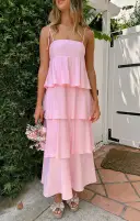 Meet Cute Dress ~ Light Pink Taffeta(XS)