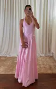 Eliza Maxi Dress ~ Light Pink Light Taffeta(XXS)