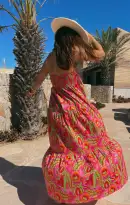 Long Weekend Maxi Dress ~ Paradise Palms(XS)