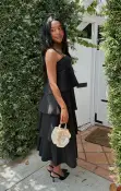 Meet Cute Dress ~ Black Taffeta(XS)