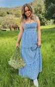 Rosie Dress ~ Blue Bounty Gingham(XS)