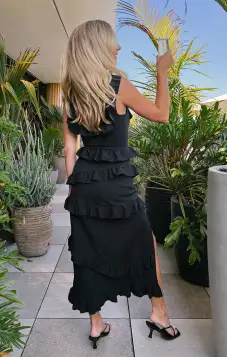 Greta Dress ~ Black Stretch(XXS)