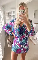 Spencer Skort ~ Magenta Blooms(XS)