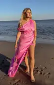 Jodie Dress ~ Pink Luxe Satin(XS)