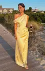 Jodie Dress ~ Pale Yellow Luxe Satin(XXS)