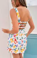 Steph Mini Dress ~ Italian Picnic Linen(XXS)