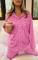 Classic PJ Set ~ Pink Mumu Logo Jersey(XS)