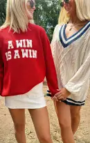 Varsity Sweater ~ Win Graphic Knit(XS)