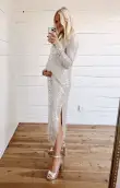 Maddison Dress ~ Platinum Sequins(XS)