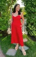 Allegra Midi Dress ~ Cherry Poplin(XS)