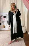 Balboa Dress ~ Black and White Contrast Knit(XS)