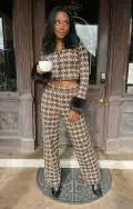 Zermatt Sweater Pant ~ Neutral Geo Jacquard(XS)