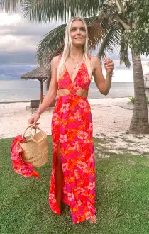 Tina Maxi Dress ~ Maui Mai Tai(XS)