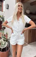 Cannon Romper ~ Seasalt(XS)