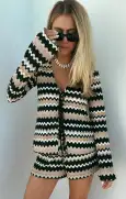 Hendrix Shorts ~ Neutral Groovy Knit(XS)