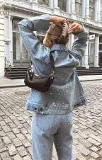 Dover Denim Jacket ~ Embellished Indigo(XS)