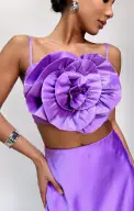 Rose Top ~ Violet Taffeta(XS)