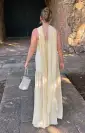 Dalia Maxi Dress ~ Pale Yellow Luxe Satin(XXS)