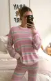 Feel Good Sweater ~ Cotton Candy Stripe Knit(XS)