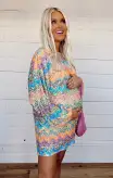 Sure Thing Mini Dress ~ Wavy Sequins(XS)