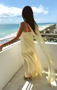Dalia Maxi Dress ~ Pale Yellow Luxe Satin(XXS)