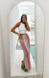 Sunlight Midi Skirt ~ Bright Stripe Sequins(XS)