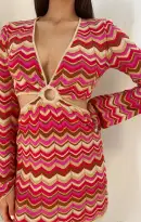 Carlo Cut Out Dress ~ Horizon Stripe Knit(XS)