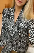 Classic PJ Set ~ Zebra Silky(XS)
