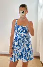 Ariana Mini Dress ~ Santorini Escape(XS)