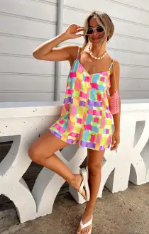 Rascal Romper ~ Beach Picnic(XS)