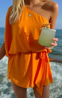Trish Dress ~ Tangerine(XS)