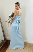 Charlotte Bow Dress ~ Light Blue Taffeta(XXS)