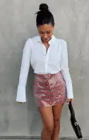 All Night Skort ~ Red Plaid Sequins(XS)