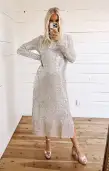 Maddison Dress ~ Platinum Sequins(XS)
