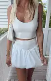 Celeste Skort ~ White Taffeta(XXS)